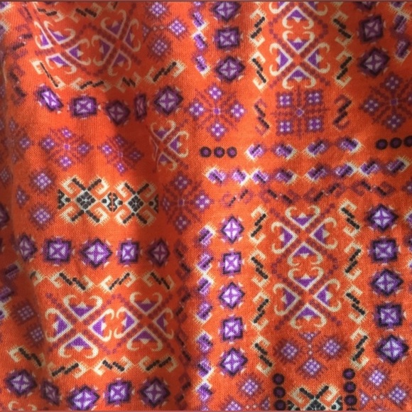 QED London Handkerchief Tank Top Tangerine Orange Print Sz Medium - Picture 2 of 3